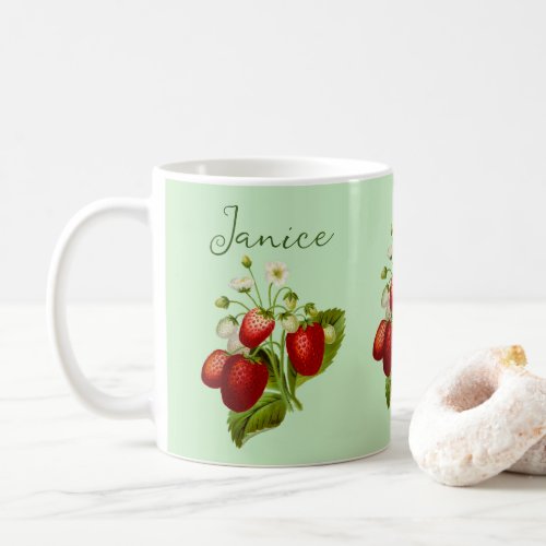 Strawberry Coffee Mug Personalized Custom