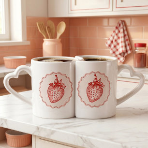 Strawberry Coffee Mug Set