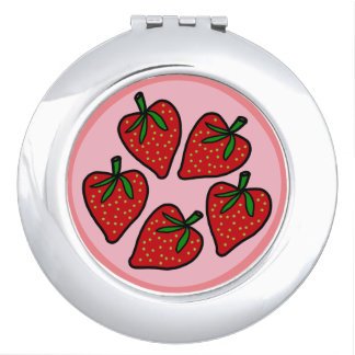 Strawberry Compact Mirror