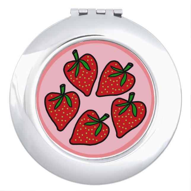 Strawberry Compact Mirror (Front)