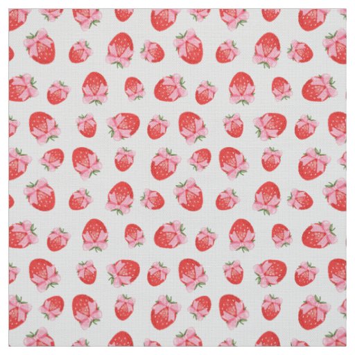 Strawberry Coquette Print Fabric