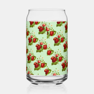 Strawberry Country Kitchen Can Glass