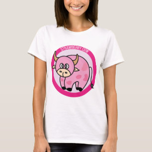 Strawberry Cow Costume Cute Design Ideas Cartoon T-Shirt