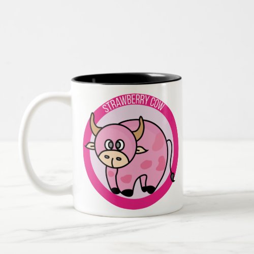 Strawberry Cow Costume Cute Design Ideas Cartoon Two_Tone Coffee Mug