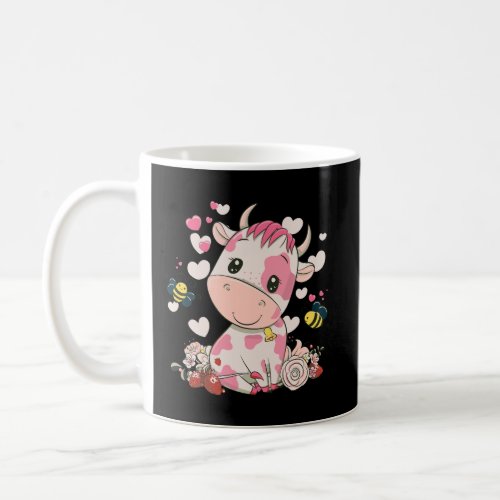 Strawberry Cow Cute Cow Pink Cow Pet Coffee Mug