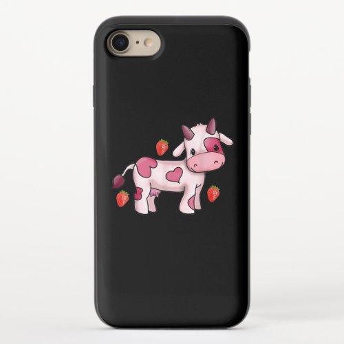 Strawberry Cow Cute Pink Cow iPhone 87 Slider Case