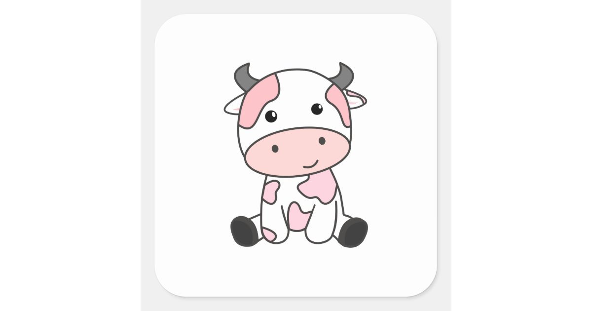 Cute Pink Cow Print Poster