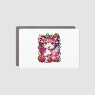 Strawberry Cow Kawaii Anime Strawberry Milk  Car Magnet