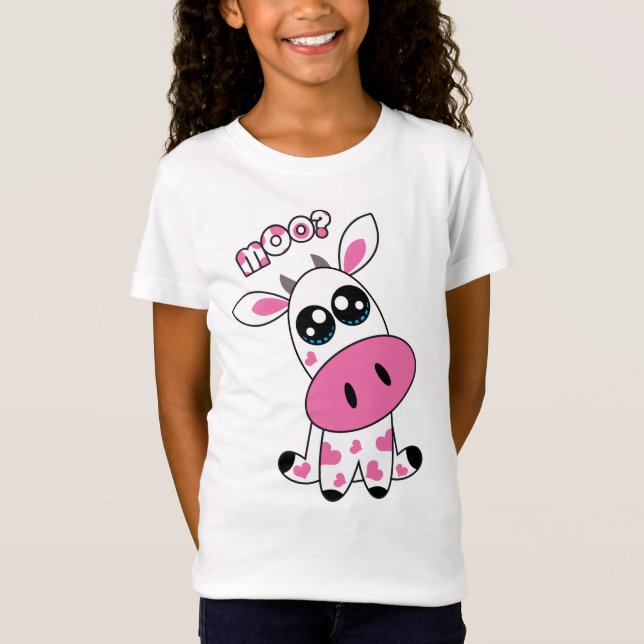 Strawberry Cow - moo? T-Shirt (Front)