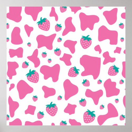 Strawberry Cow Poster