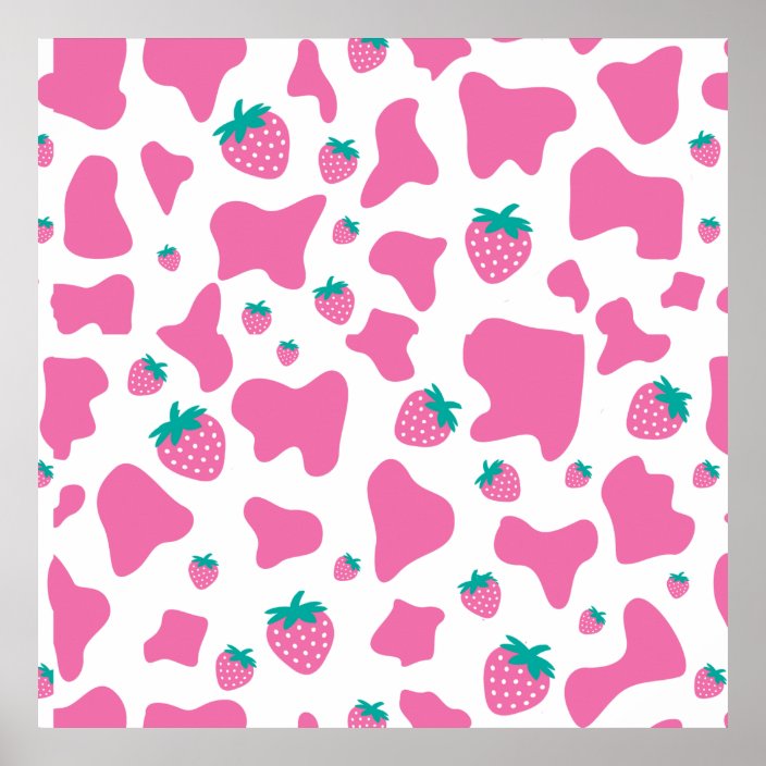 Strawberry Cow Poster Zazzle Com strawberry cow poster zazzle com