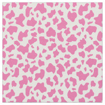 Pink Cow Fabric Zazzle