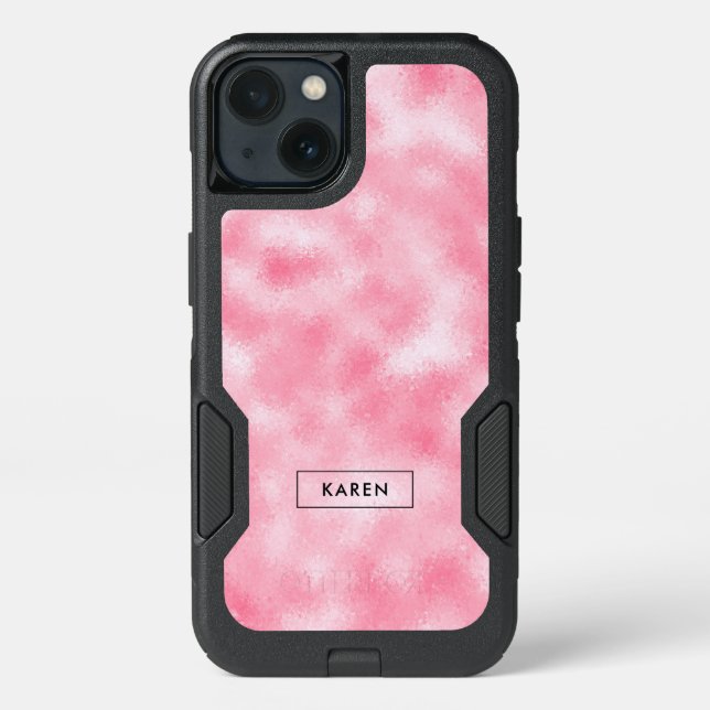 Strawberry & Cream Modern Abstract Background Otterbox iPhone Case (Back)