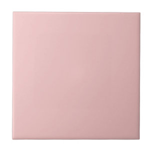 Strawberry Cream Solid Color Print, Pastel Pink Ceramic Tile