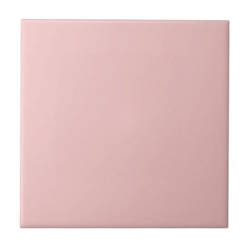 Strawberry Cream Solid Color Print Pastel Pink Ceramic Tile