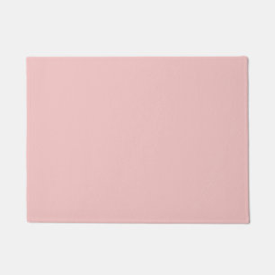 Strawberry Cream Solid Color Print, Pastel Pink Doormat