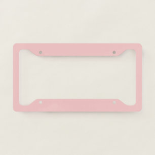 Strawberry Cream Solid Color Print, Pastel Pink License Plate Frame