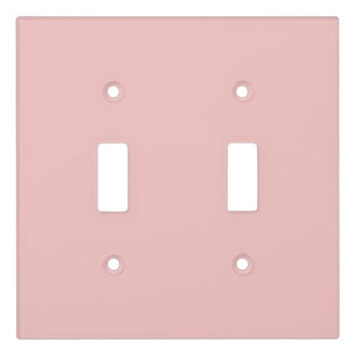 Strawberry Cream Solid Color Print Pastel Pink Light Switch Cover