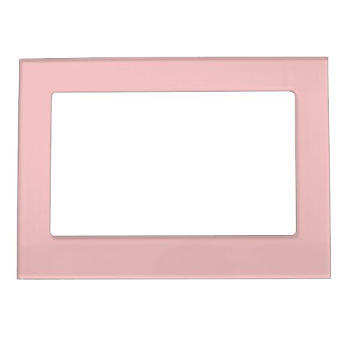 Strawberry Cream Solid Color Print Pastel Pink Magnetic Frame