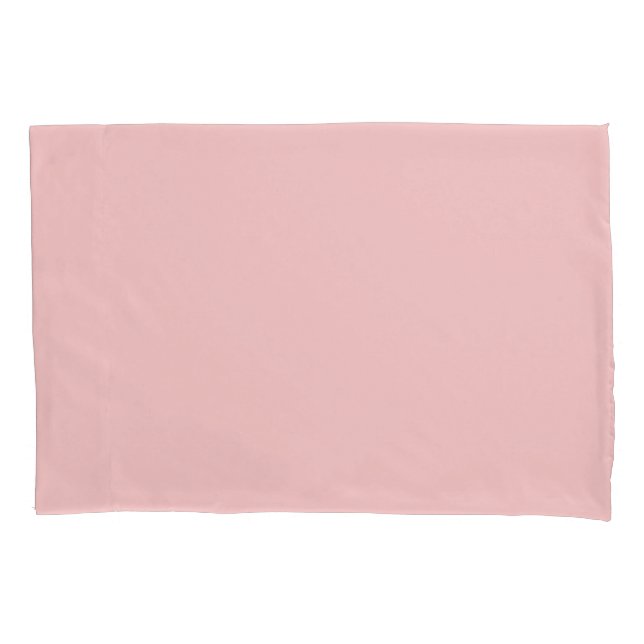Strawberry Cream Solid Color Print, Pastel Pink Pillow Case (Front)