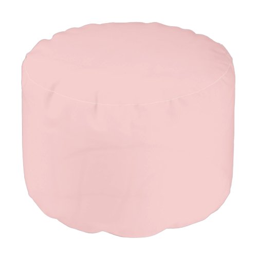 Strawberry Cream Solid Color Print Pastel Pink Pouf