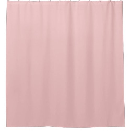 Strawberry Cream Solid Color Print Pastel Pink Shower Curtain