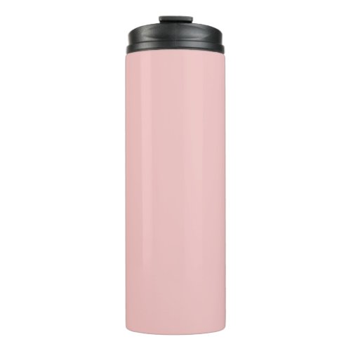 Strawberry Cream Solid Color Print Pastel Pink Thermal Tumbler