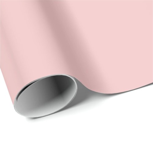 Strawberry Cream Solid Color Print Pastel Pink Wrapping Paper