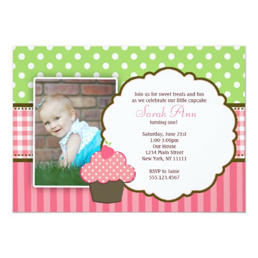 Cupcake Invitations 1St Birthday 10