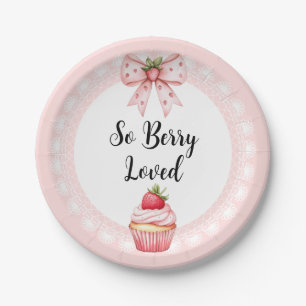Strawberry Cupcake Baby Shower-Plates Paper Plates