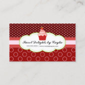 Strawberry Cupcake Bakery Business Card (Front)