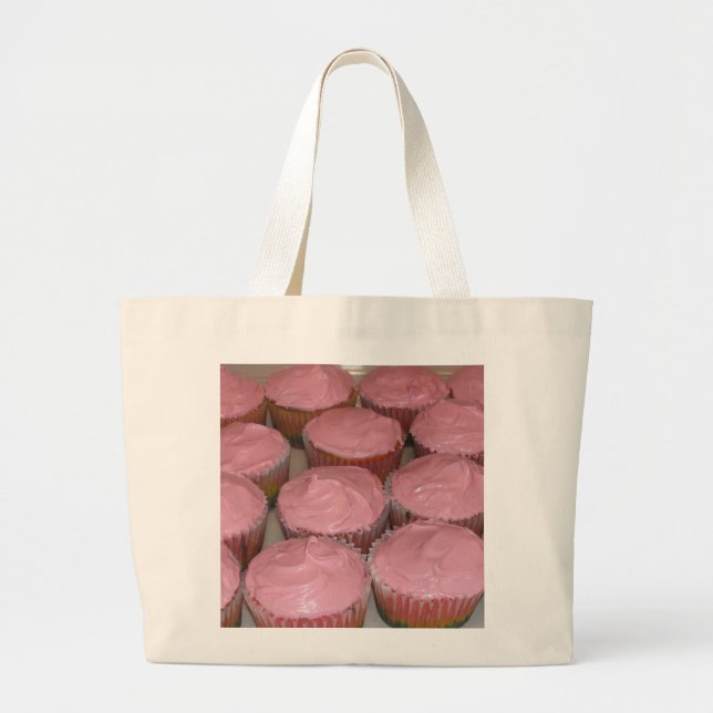 Strawberry cupcake large tote bag (Front)