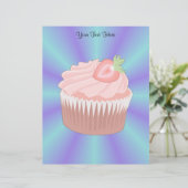 Strawberry Cupcake Letterhead (Standing Front)