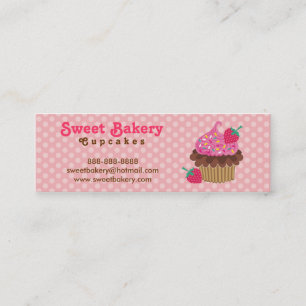 Strawberry Cupcake Mini Business Cards Tags
