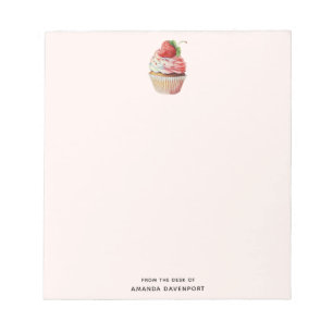 Strawberry Cupcake Sweet Dessert Notepad