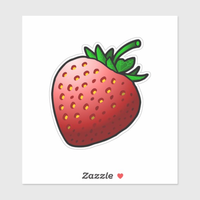 Strawberry Custom Cut Vinyl Sticker (Sheet)