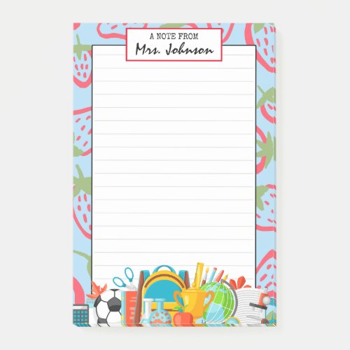 Strawberry Custom Cute Teacher Notes