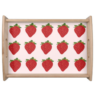 Strawberry Cute Summer Strawberries Serving Tray