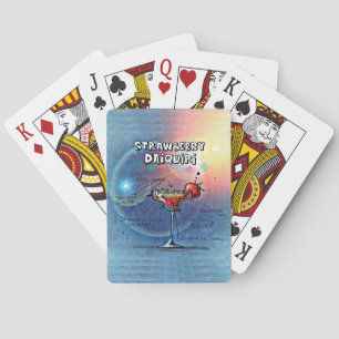 Strawberry Daiquiri (#10 of 12 Drink Recipe Sets) Poker Cards