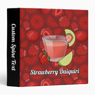 Strawberry Daiquiri 3 Ring Binder