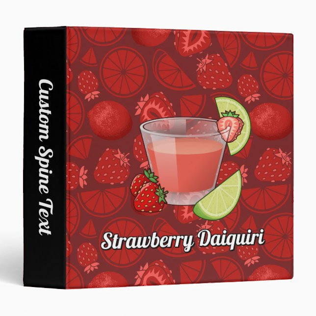 Strawberry Daiquiri 3 Ring Binder (Front/Spine)