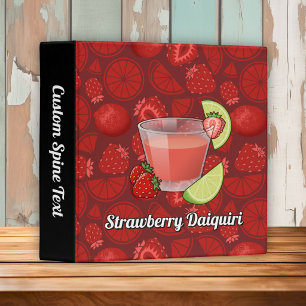 Strawberry Daiquiri 3 Ring Binder