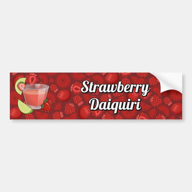 Strawberry Daiquiri Bumper Sticker (Front)