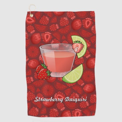 Strawberry Daiquiri Golf Towel