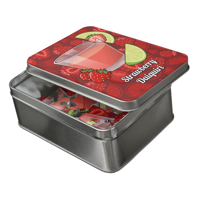 Strawberry Daiquiri Jigsaw Puzzle (Lid Open)