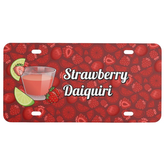 Strawberry Daiquiri License Plate (Front)