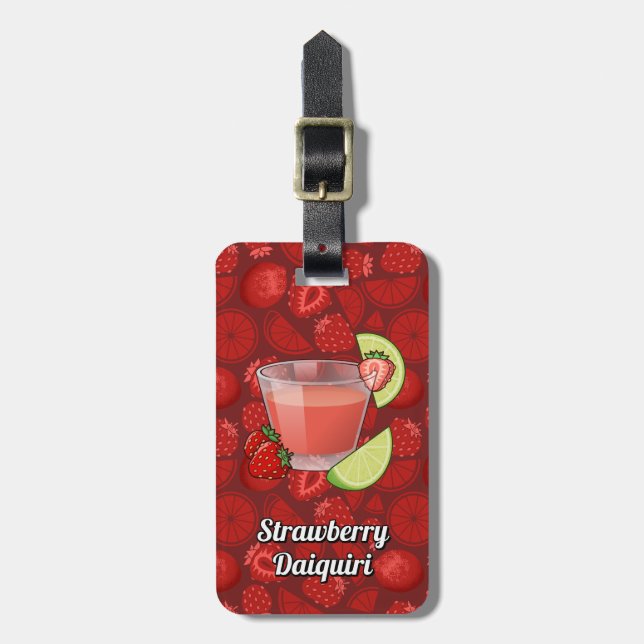 Strawberry Daiquiri Luggage Tag (Front Vertical)