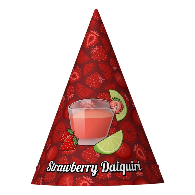 Strawberry Daiquiri Party Hat (Front)