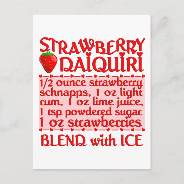 Strawberry Daiquiri postcard (Front)