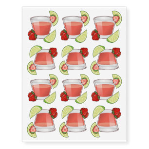 Strawberry Daiquiri Temporary Tattoos